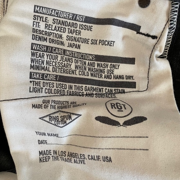 Rogue Territory Standard Issue relaxed taper denim - Picture 7 of 11